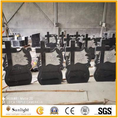 High Quality G654 Dark Granite Memorial Monument Tombstone