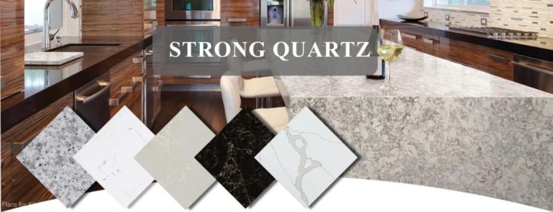 Engineered Quartz White Calacutta Marble Counter Top for Kitchen (SQ9006)