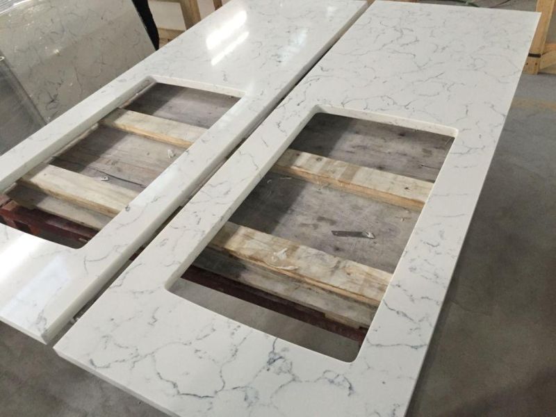 Foshan Quartz Stone Cararra White Restaurant Table