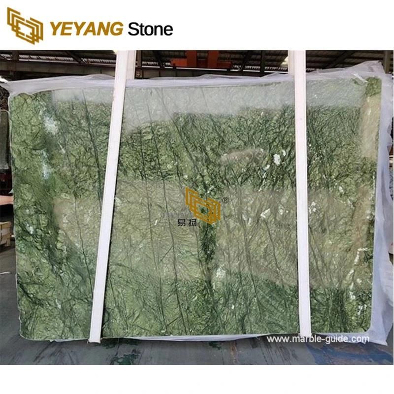Ming Green Polished Marble Slabs for Tables/Countertop/Vanity Marble Factory