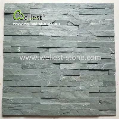 Cheap Green Slate Ledgestone/Fieldstone/Culture Stone Veneer for Waterfall