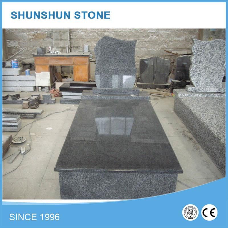 European Style Black Granite Angel Spain Tombstone