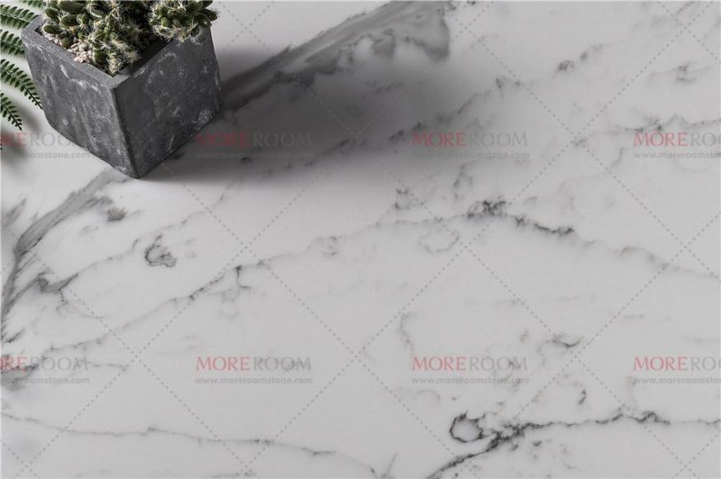 Luxury Polishing White Quartz Bathroom Countertops