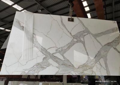 Nano Glass Stone Copy Calacatta Marble for Kitchen Counter Tops