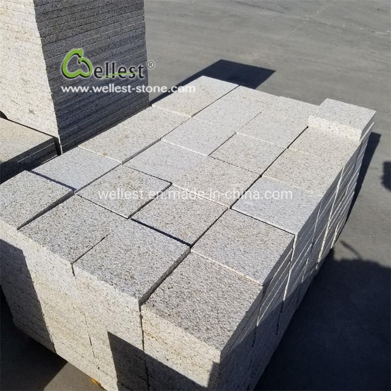 G350 Bush Hammered Beige Granite Tiles, Paving Slabs, Driveway Paving Stone