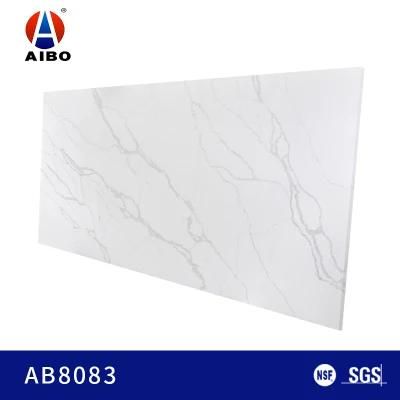 Calacatta Artificial Quartz Stone White Crystal Stone-Associated Silicosis