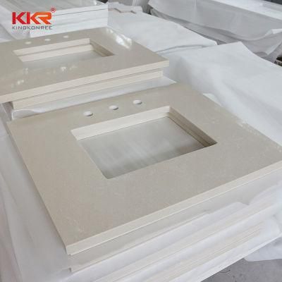 Corian Marble Wall Mounted Pre Cut Contemporary White Black Acrylic Vanity Countertop