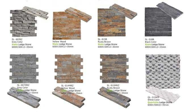 Natural Slate Cultured Stone Slate Wall Cladding Slate Ledge Stone