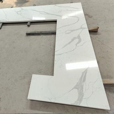Artificial Stone Wholesale Calacatta White Stone Slab Quartz Floor/Countertop/Cabinet/Vanity/Wall Tiles