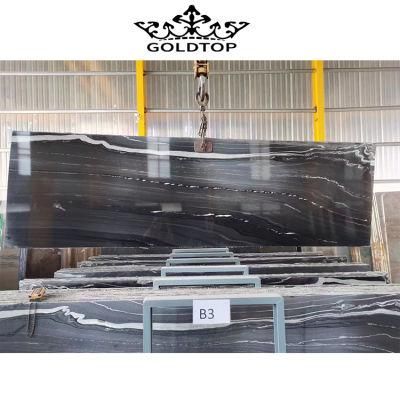 Top Quality Polished 18mm White Veins Black Marble Worktops for Kitchen Bathroom Wall/Floor /Countertop/Vanity Tops