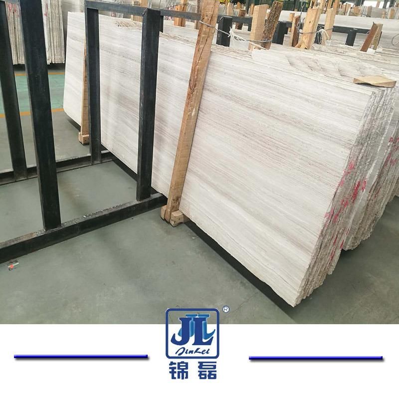 Building Material White Wood Grain/Veins 24 X24" Marble Tile for Interior Decoration Home or Hotel