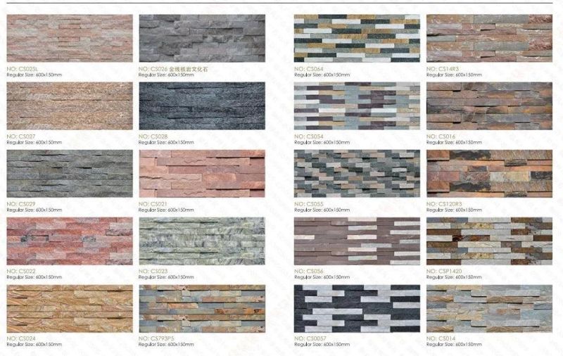 Culture Stone Rusty Slate Natural Finishing for Wall Covering/ Veneer Slate for Exterior Wall