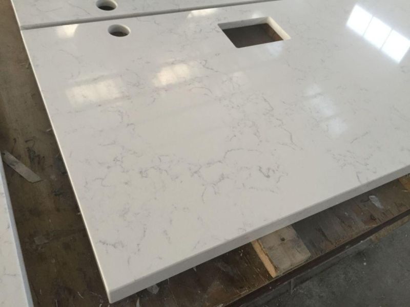 Artificial Marble Look Engineered White Quartz Stone
