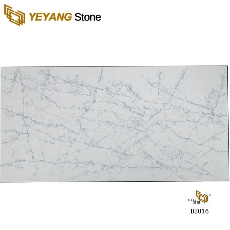Calacatta Quartz Backsplash Quartz Floor/Tile/Slab Kitchen Countertop for Building Project