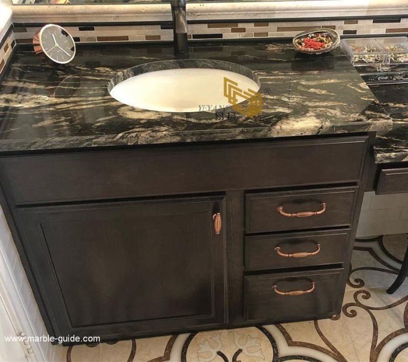 Colorful Natural Cosmic Black Granite Stone for Tile/Slab/Wall Tile/Countertop/Stairs/Bench