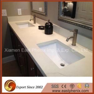 Sparkling White Quartz Stone Vanity Top