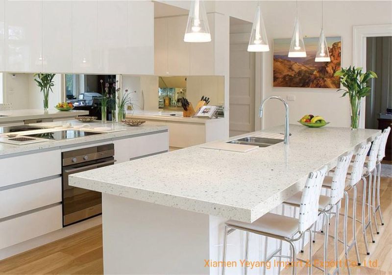 Crystal White Quartz Kitchen Countertops/Vanitytop Project Floor Wall Tiles Wholesale