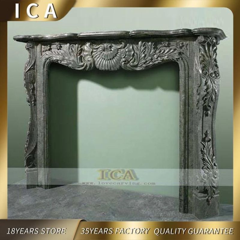 Decorative Indoor Natural Marble Fireplace Classical Fireplace