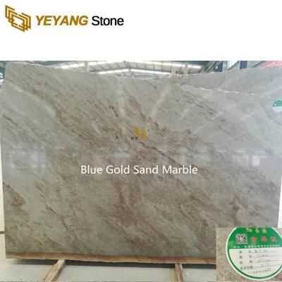 Natural Stone Blue Gold Sand Marble for Cut to Size Walling/Flooring