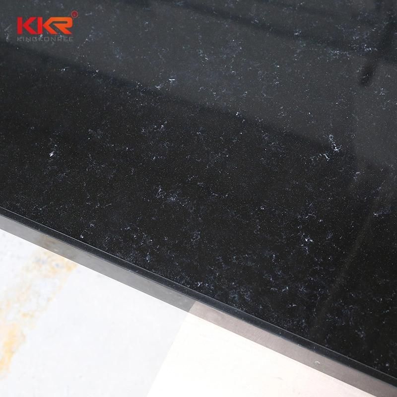 Black Color Prefab Bathroom Countertop Solid Surface Counter Tops
