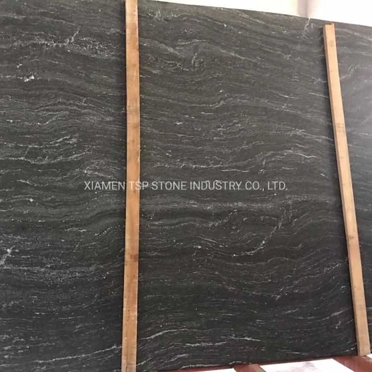 Brazil Via Lactea Black Granite Slab for Project
