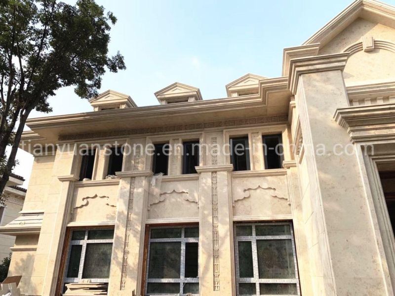 Beige Limestone Flooring Tiles Pavers for Exterior Decoration
