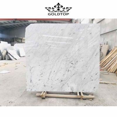 High Performance Snow White Natural Stone Slabs Statuario Marble Slab for Floor