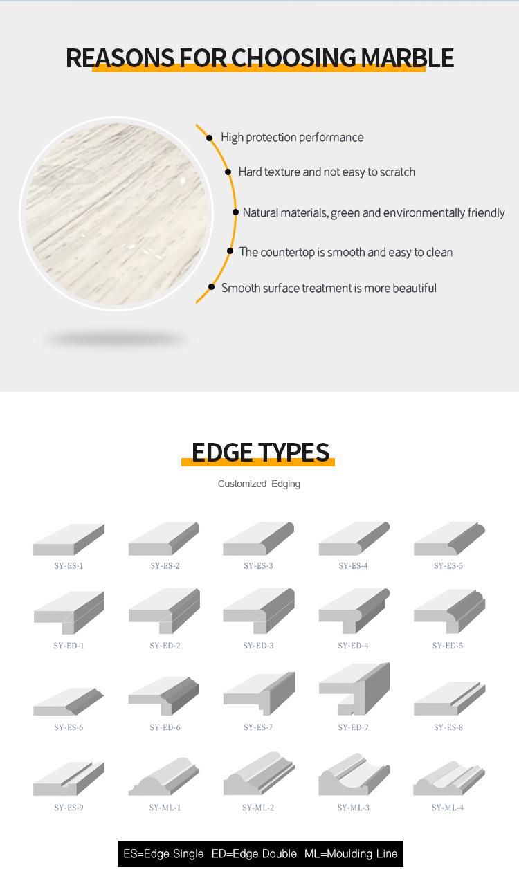 Yunfu Artificial Stone White Quartz Stone Worktop Countertop Kitchen Natural Stone Granite Marble Vanity Tops Kitchen Countertop
