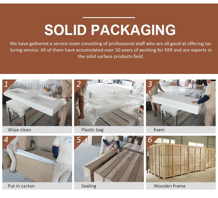 Prefab Commercial Marble Solid Surface Countertop