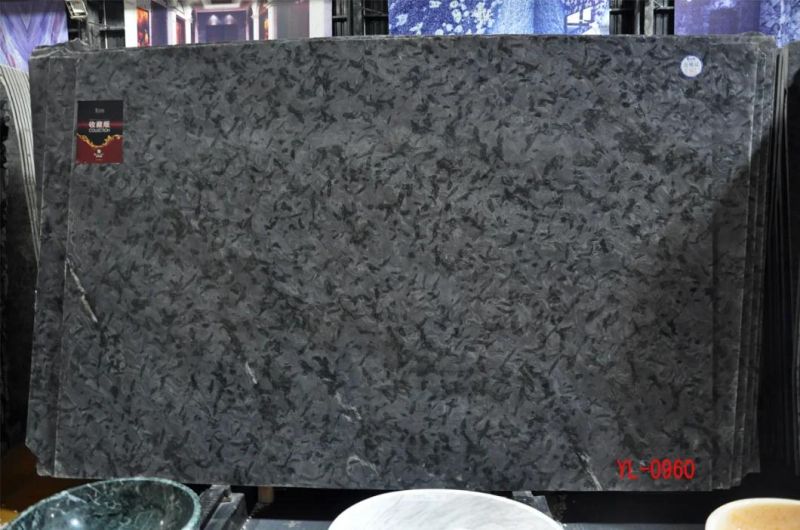 Versace Black Polished Marble Slabs for Interior Flooring Wall Decoration