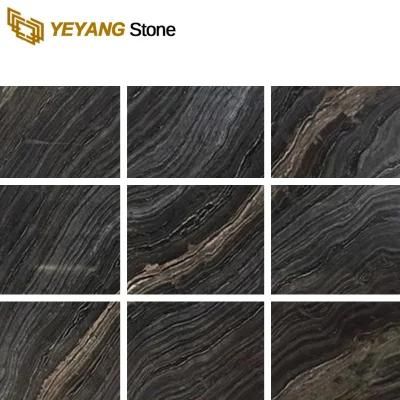 China Antique Wood Black Marble for Floor/Mosaic/Tiles/Slabs/Flooring/Wall/Table