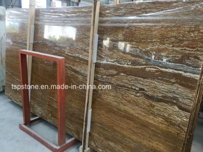 Bookmatch Golden Travertine Slab &amp; Tiles for Promotion