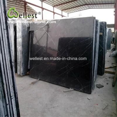 Black Nero Marquina Marble Big Slabs for Flooring Tile Countertop Covering