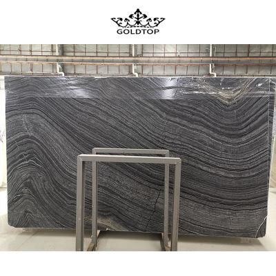 China Style Ancient Black Wooden Grain Natural Marble Wholesale Price