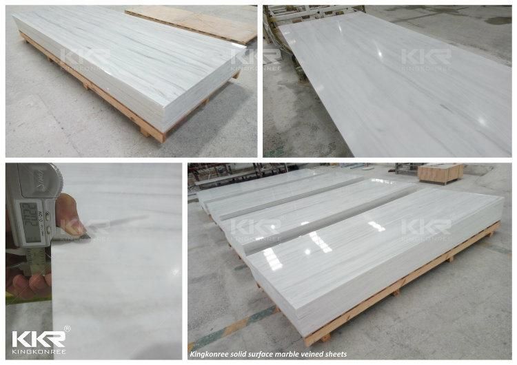 Factory Wholesale 6mm 30mm Engineered Solid Surface Stone Veneer Corian Sheet