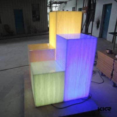 Translucent Resin Stone Shower Wall Panel Acrylic Solid Surface