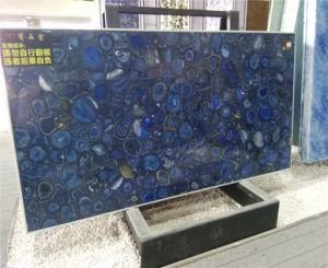High Quality Blue Agate Gemstone Slabs Precious Stone Luxury Stone