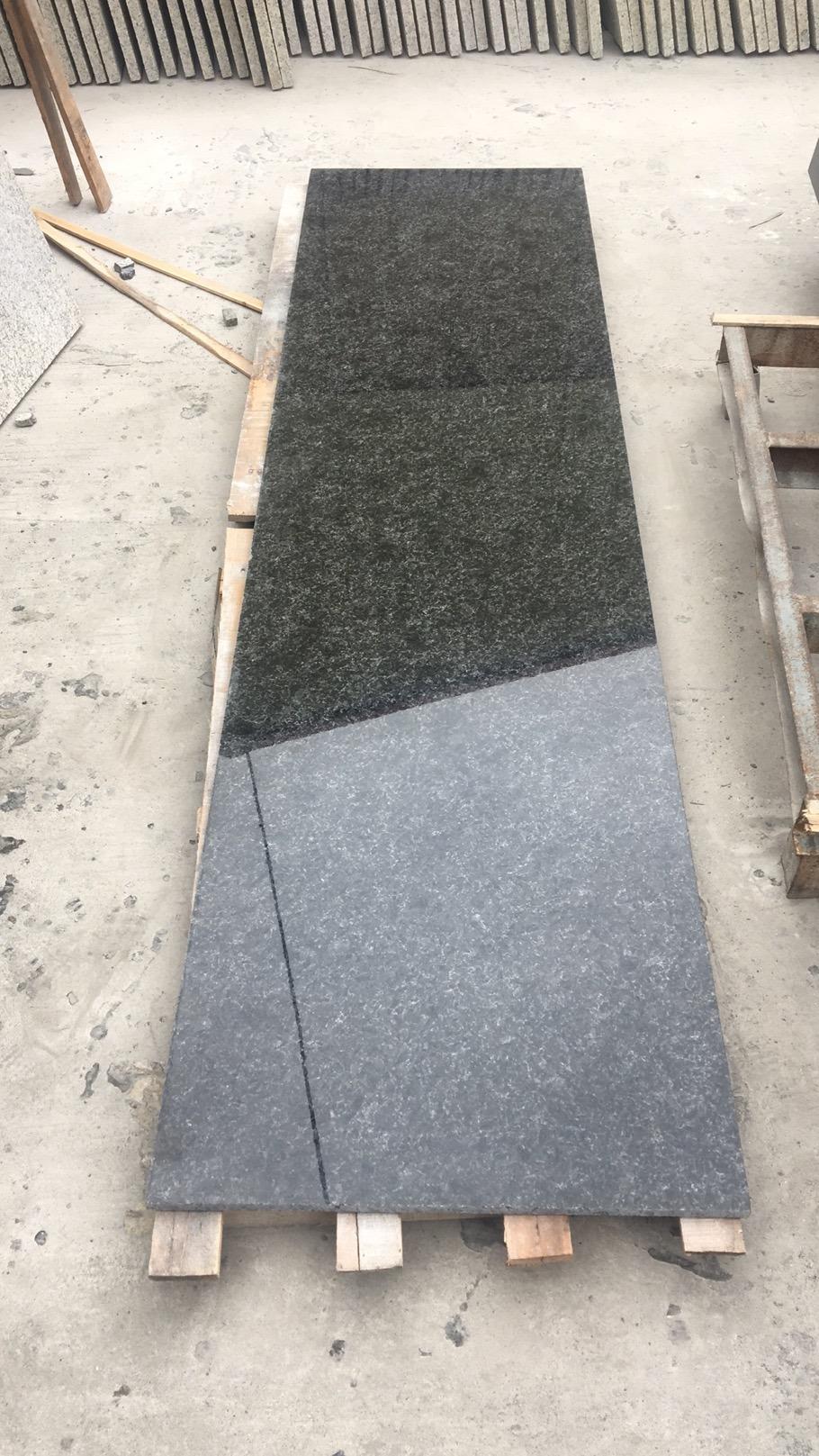 Angola Black Granite Natural Black Granite Polished Half Slabs