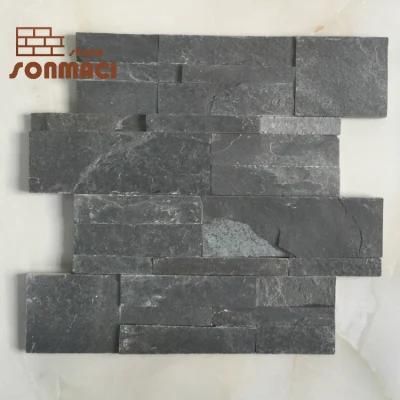 18X35 Black Rough Surface Natural Slate Stone Paneling