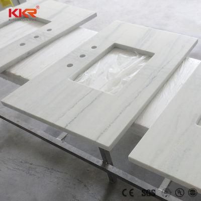 Kkr Hot Selling Solid Surface Bath Cabinet Bathroom Hotel Vanity Top
