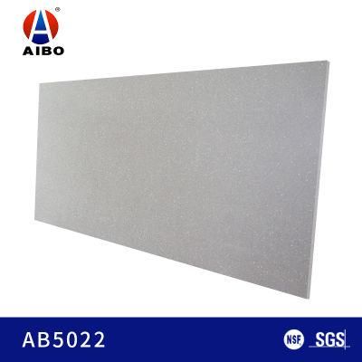 Man Made Grey Quartz Stone Countertop Solid Surface Staining Resistant