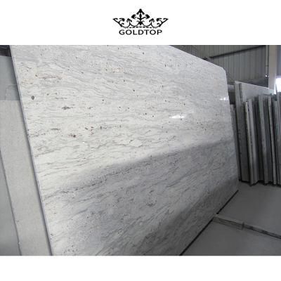 Rockfaced, Sandblasted, Bushhammered, Tumbled Surface India Quarry River Valley White Granite, White River Granite, New River White Granite Slab