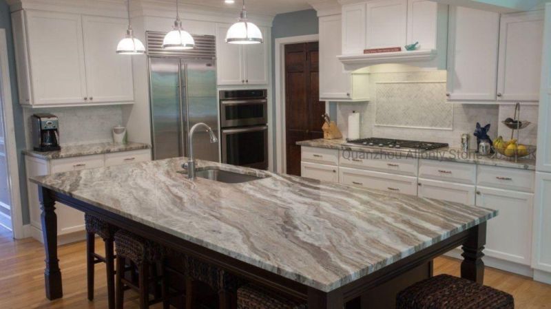 Export Custom Made Prefab Fantasy Brown Granite Countertops for Kitchen Design