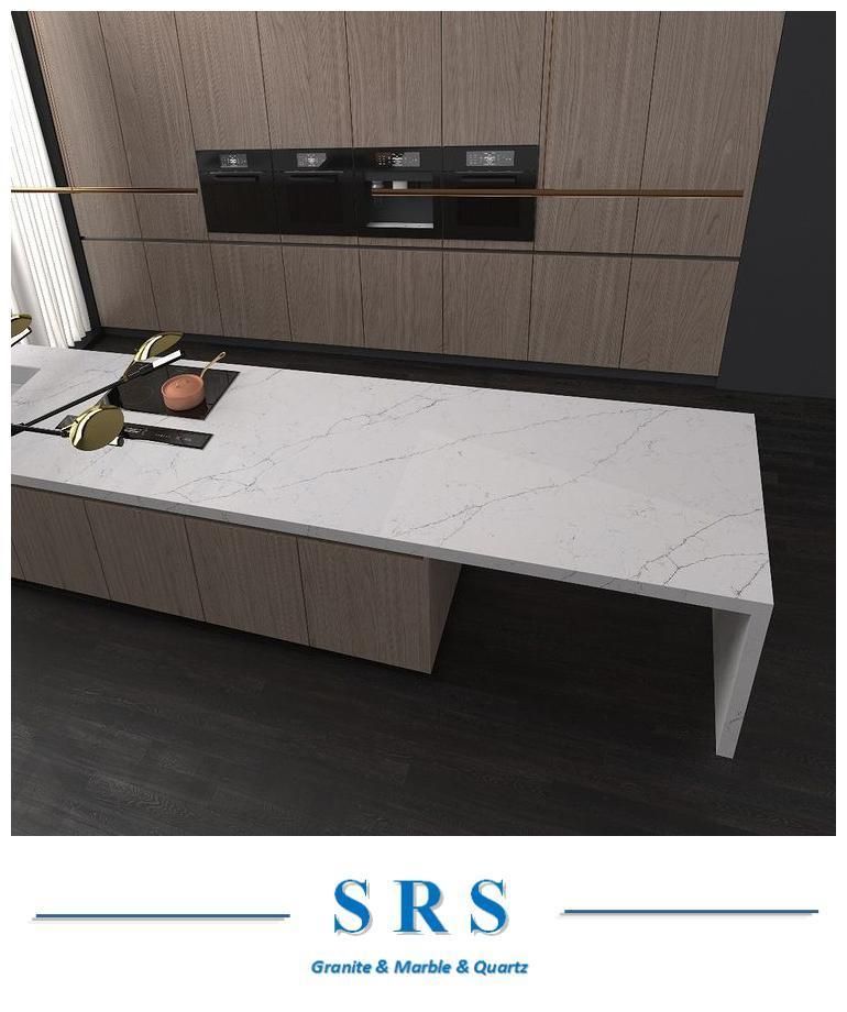 Calacatta White Quartz for Countertop/Vanity Top Price