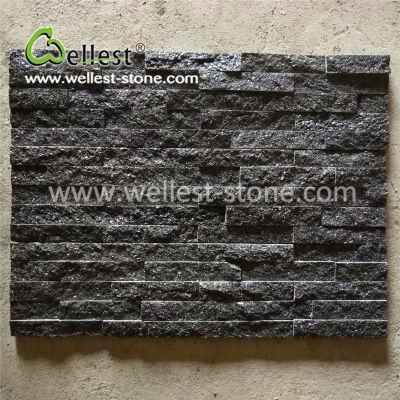 Split Surface Black Quartzite Ledgestone/Fieldstone/Culture Stone Veneer