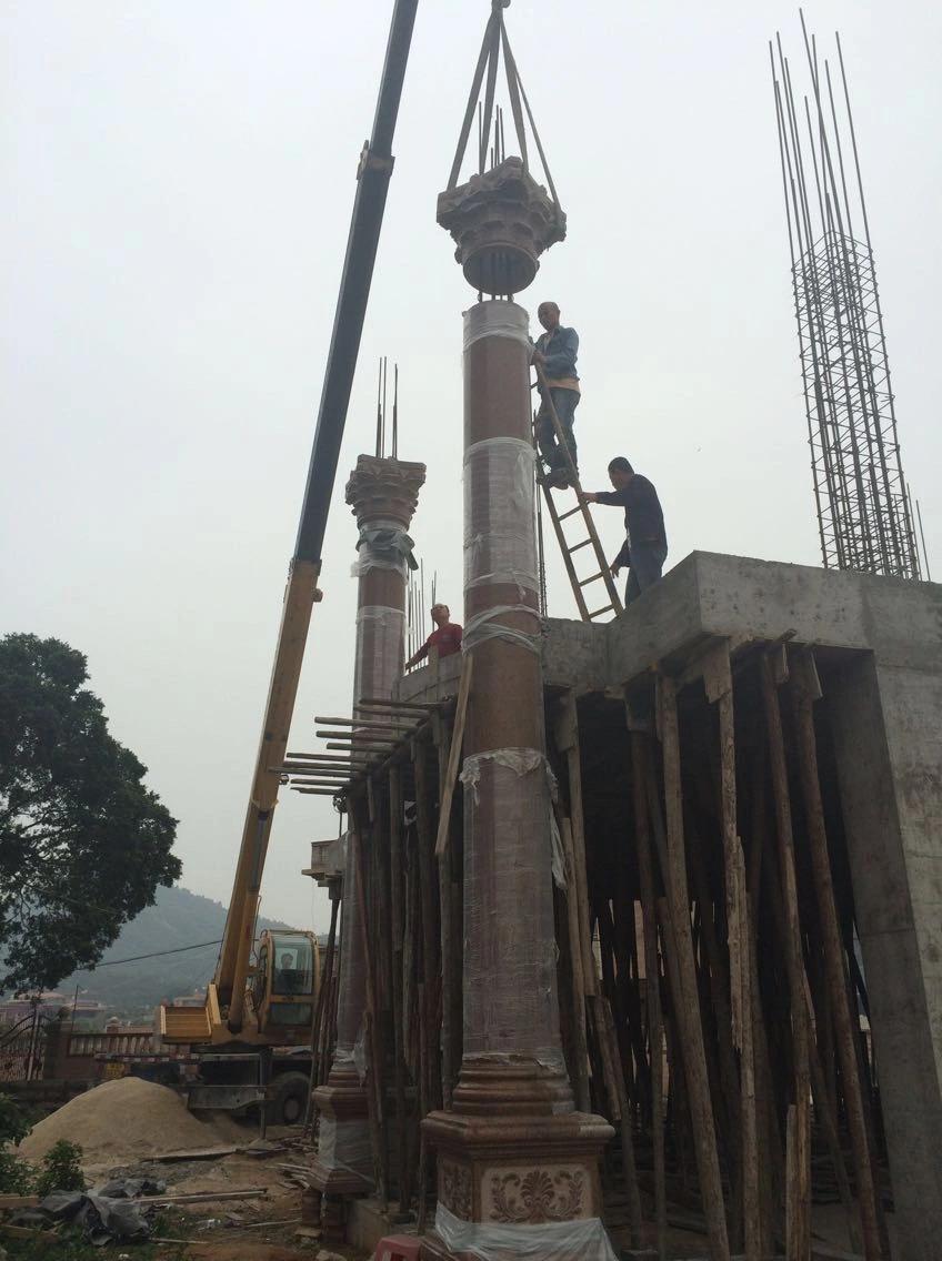 Decoration Cheap Eypt Beige Marble Roman Column
