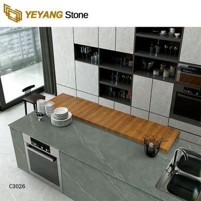 Artificial Stone White/Black/Brown/Grey Quartz Slab Calcutta/Calacatta Quartz Tile Kitchen Countertop/Top/Worktop