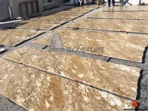 Imperial Gold Yellow Granite Kitchen Countertop / Kitchen Slab