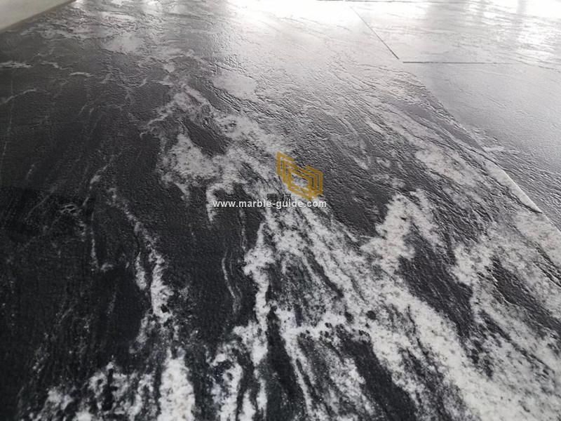 Polished/Leather Black Granite Slabs for Floor Tile Kitchen/Countertop/Vanity Top