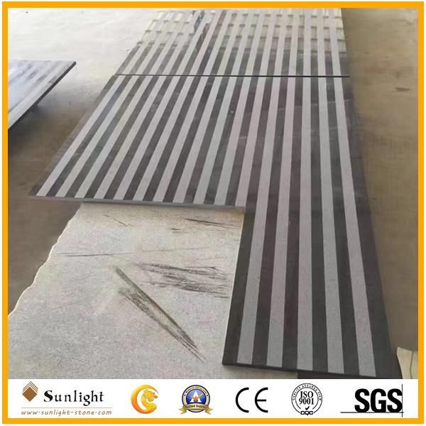 Sandblasted Antislip Stripe Natural G654 China Black Granite